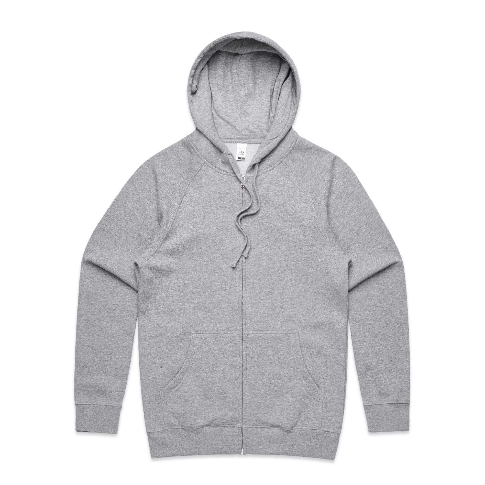 As Colour Men's official zip hoodie 5103 Casual Wear As Colour GREY MARLE XSM 